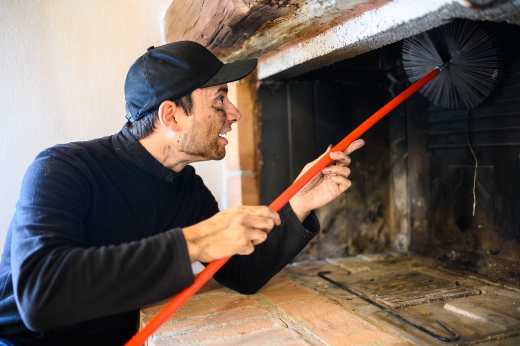 Chimney needs to be clean to allow the fireplace to work.