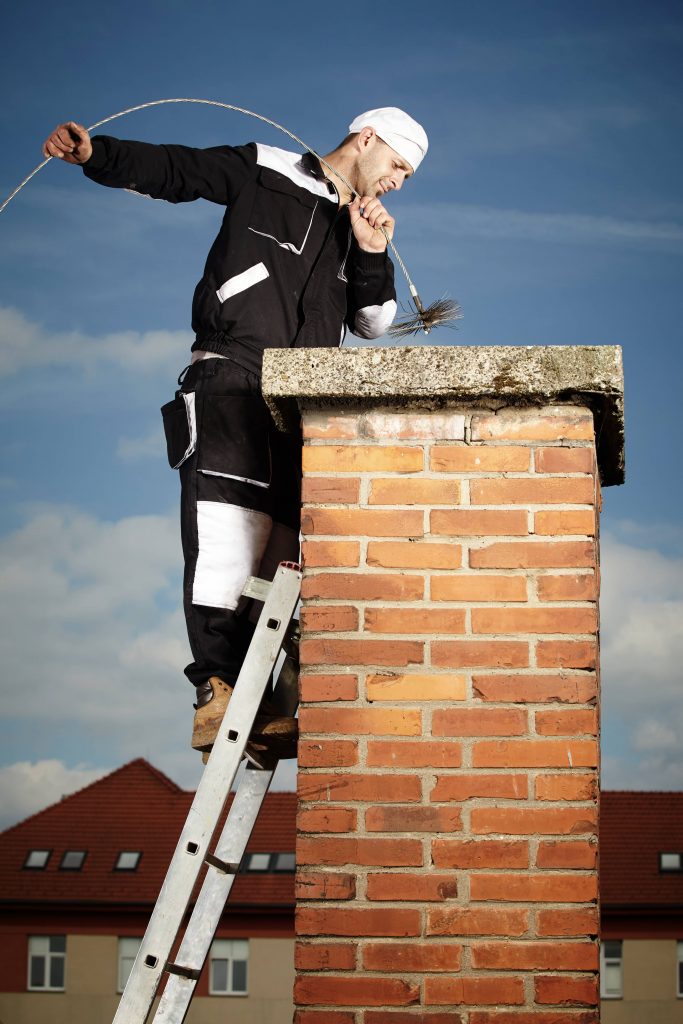 Chimney sweeps are important to keep the fireplace working properly.