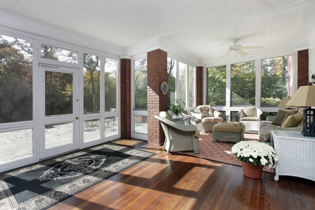 Window sealed screened porch