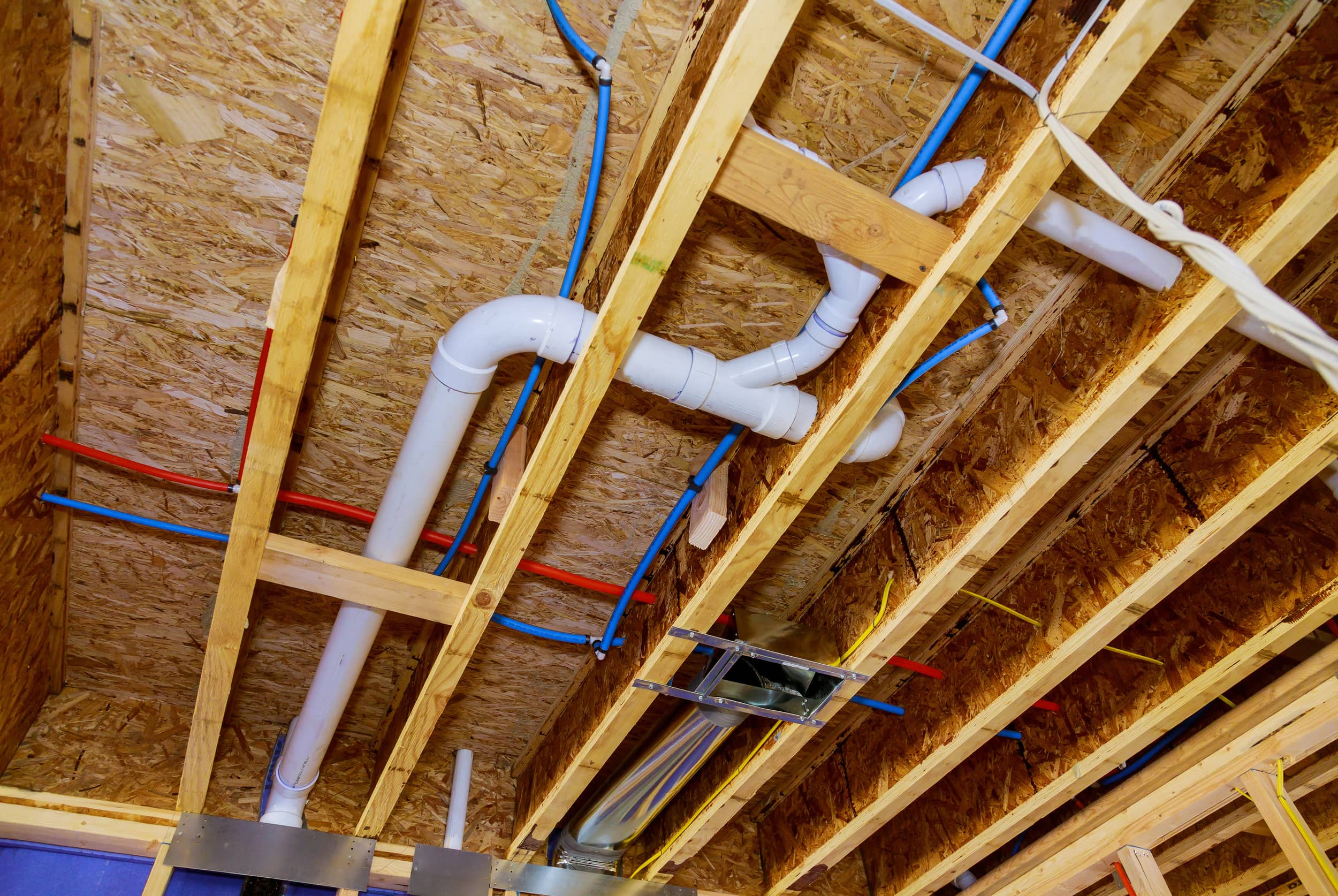 PEX pipes in the attic