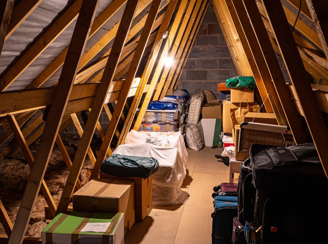 Floor build in attic truss space