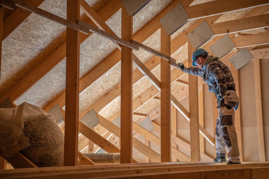 Call on a professional to help build your truss attic shelves.