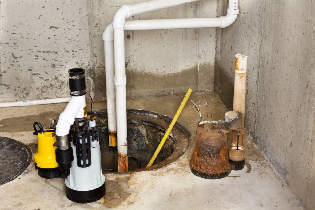 An old sump pump that no longer functions properly will need to be replaced.