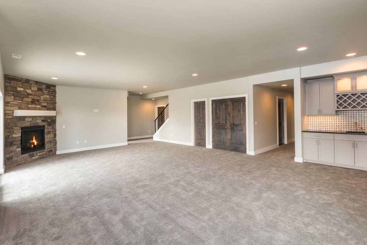 Built-out basement typically has lower humidity levels.