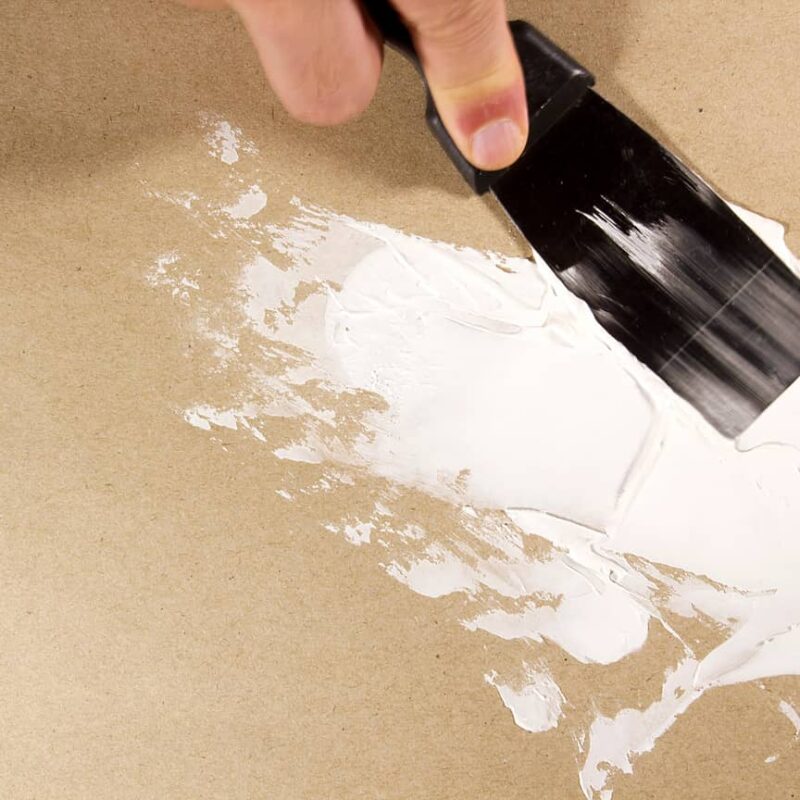 Use spackle to repair any dents.