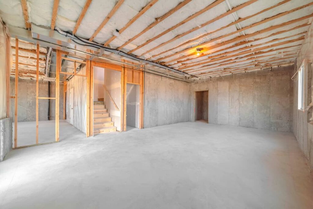 Empty basements have higher humidity levels.