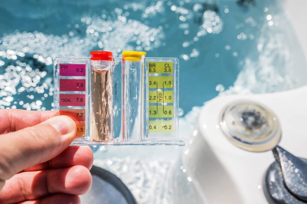 Proper water chemistry is important to a clean hot tub filter.