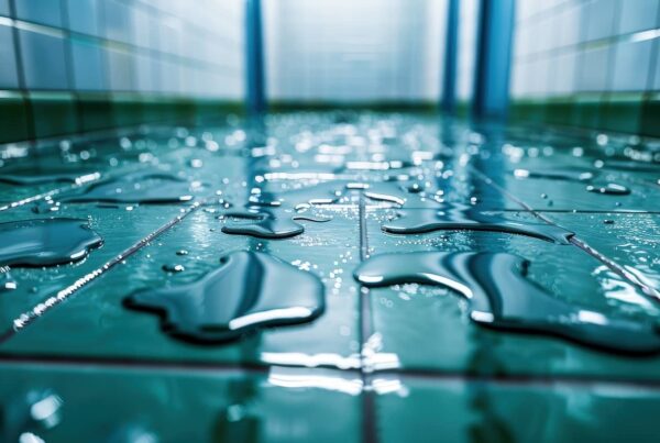 Water pooling in the shower