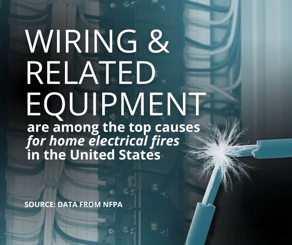 causes for lights flickering in house and electrical fire in the US